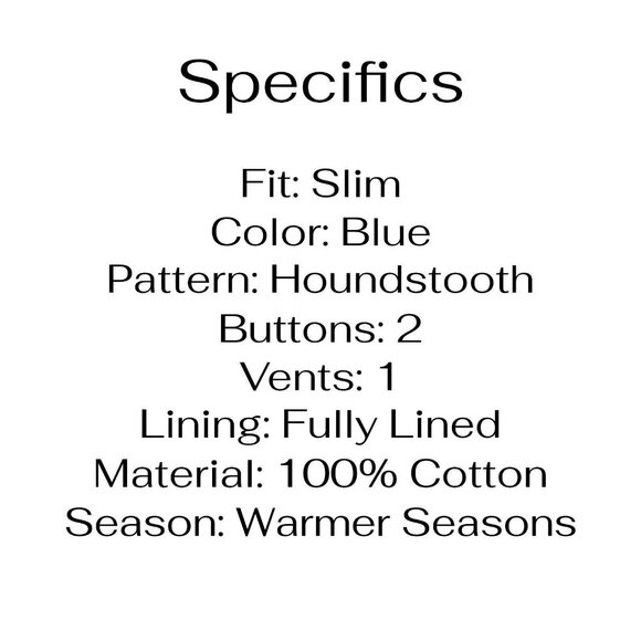 Crew Clothing Company 42R Blue HT 2-Button Sport Coat Blazer Jacket G640 - Picture 4 of 11